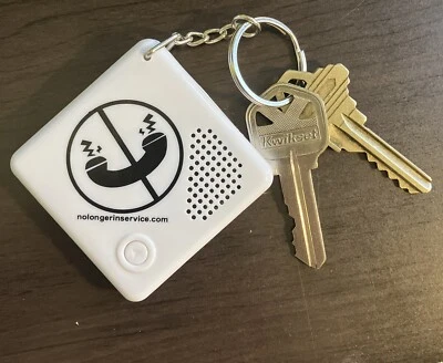 Push button electronic key chain plays- Tri tone out of service message