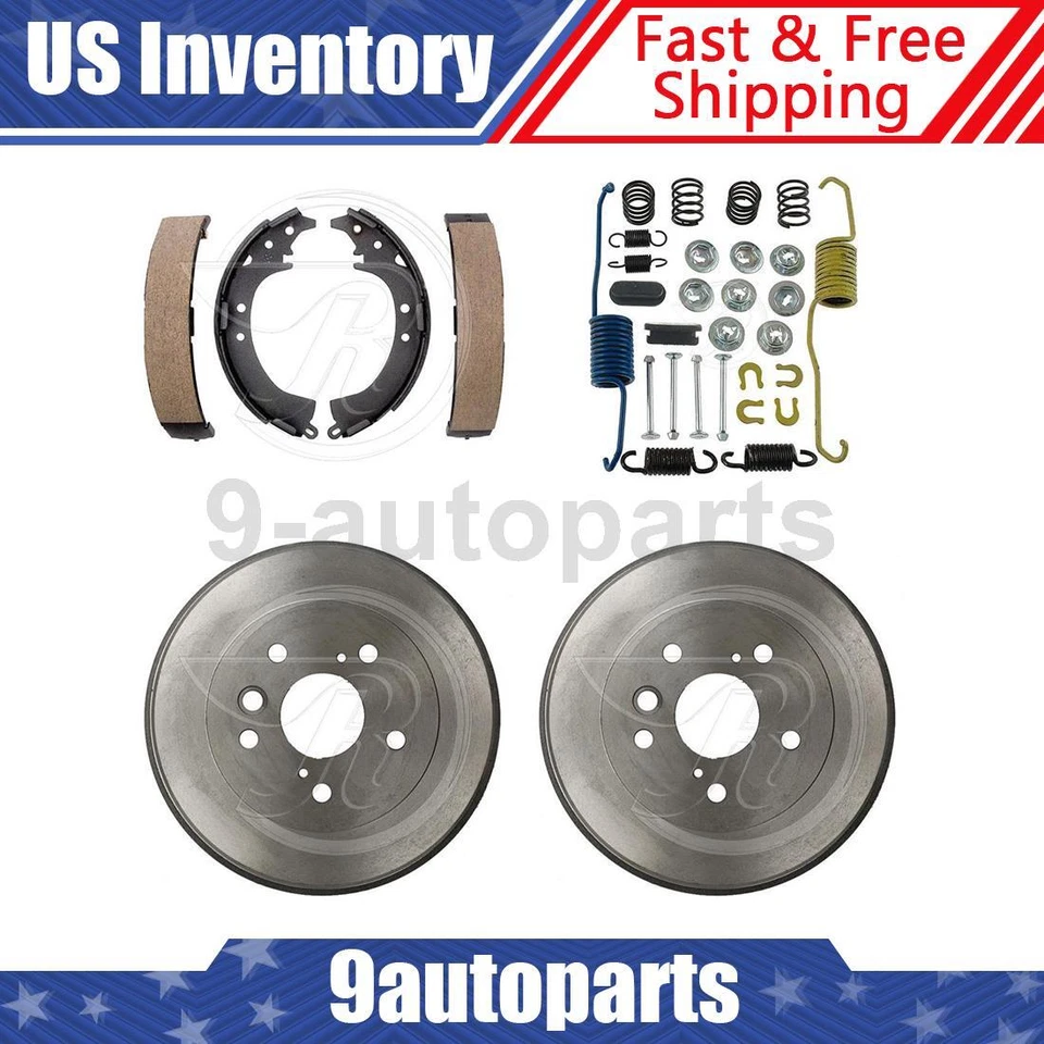 Kit de tambores y zapatas de freno trasero y herrajes para Toyota RAV4 1998 1999 2000 2001 2002 Foto 1 de 4