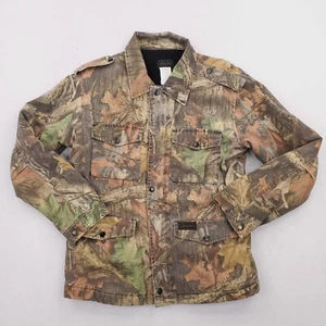Liberty Jacket Women Large Brown Green Camo Coat Fleece Lined Bill Jordan Timber - Picture 1 of 11