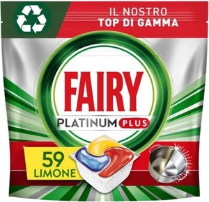 Fairy Platinum PLUS Detersivo Pastiglie Lavastoviglie 59 Capsule Originali - Foto 1 di 1