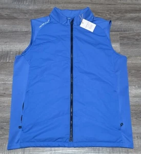 NEW Peter Millar Crown Sport Men's Medium Cape Blue Venture Hybrid Golf Vest M - Picture 1 of 9
