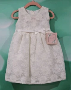 Sweet Kids USA Girls Size 2 White Floral Flower Girl Special Occasion Dress - Picture 1 of 4