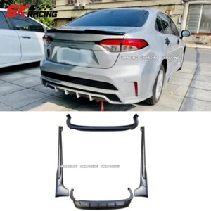 Unpainted ABS Side Skirts Kits Front Rear Lip Bumper Fits Toyota Corolla LE - Picture 1 of 24