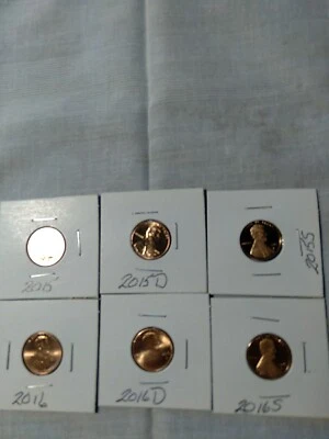 2015 and 2016 p d and s . A total of 6 coins. - Image 1 of 3