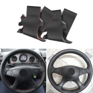 DIY Funda Volante Negro Cuero Volante Para Mercedes Benz Clase C 2007-2011 W204 - Imagen 1 de 10