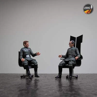 3D ARGENT Star Wars Black Series - Todesstern Konferenzraum Stuhl 3D gedruckt 1/12 Tarkin