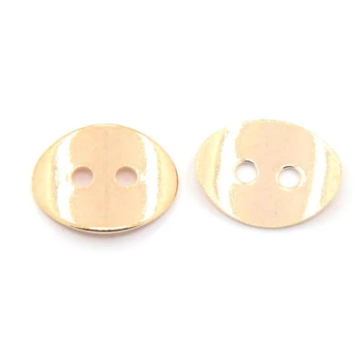 100 piezas Cierres de pulsera envolventes de cuero liso con botones ovalados curvos de latón 2 agujeros 14 mm Foto 1 de 3