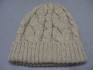 OLD NAVY - Beige - One Size Cable Knit Stocking Cap Beanie Hat! - Picture 1 of 11