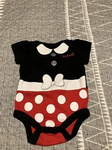 Disney Baby 0/3M Minnie Mouse One Piece w/snaps  NWOT - Picture 1 of 4