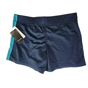 REEBOK RBK Playdry Shorts Womens Size XL Blue Pinhole Mesh Workout Sports NWT - Picture 1 of 12