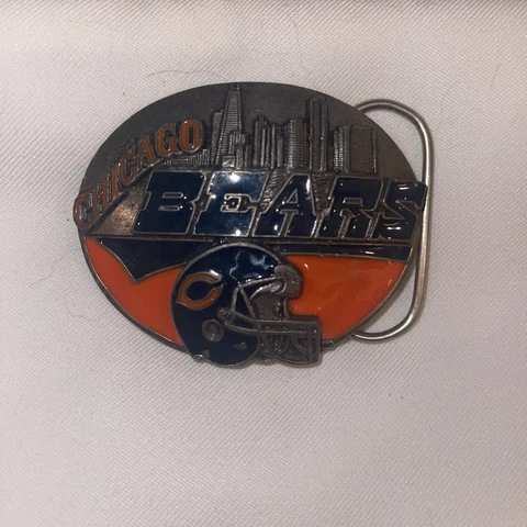 Chicago Bears 2nd Limited NFL Embossed Slogan Mens Leather Belt Buckle #5945/10k Cover
