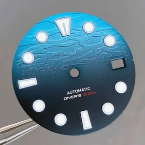 New 29mm Light Blue Ocean Gradient Texture Watch Dial Fit NH35 NH36 NH38 Move - Picture 1 of 9