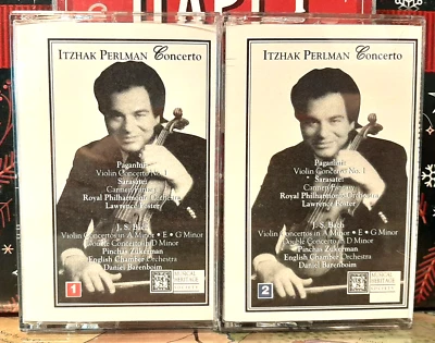 ITZHAK PERLMAN / CONCERTO 2-CASSETTE SET ~ ZUCKERMAN & ENGLISH CHAMBER ORCHESTRA - Image 1 of 2