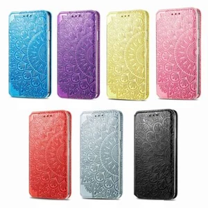 Etui na telefon komórkowy Pokrowiec ochronny Case Cover Składany pasek Wallet Bumper Etui Mandala Kwiaty - Zdjęcie 1 z 49