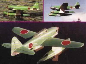 PDF File on USB RC Model Airplane Plans: Aichi Seiran WWII Float Plane 53" WS - Picture 1 of 3
