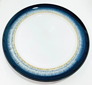 DENBY Halo Dinner Plate Blue Gold & White 11” England pottery - Picture 1 of 6