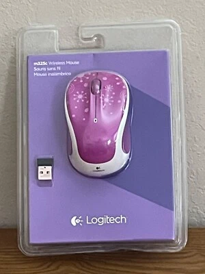 Logitech M325C Collection Wireless Mouse Purple White NEW SEALED - Image 1 of 2