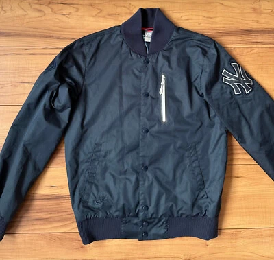 100%ORIG VINTAGE NIKE COLLEGE JACKE BLAU NEW YORK YANKEES GR.S - Bild 1 von 4