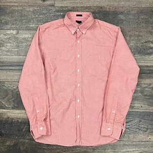 J.Crew Men's Large Red Slim Fit Long Sleeve Button Down Shirt - Picture 1 of 7