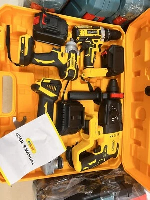 Kit 4in1: Trapano, Avvitatore, Smerigliatrice, Tassellatore | 2x4Ah - Immagine 1 di 4