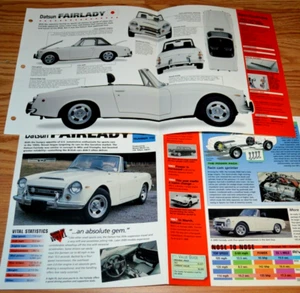 1968 Datsun Fairlady 2000 Specs Info Original Poster Brochure Vintage 68 - Imagen 1 de 1