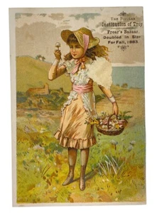 ANTICA CARTOLINA FOTOGRAFICA DEL MERCANTE – FREAR’S BAZAR-DRESS DEPT., TROY, NY - Foto 1 di 3