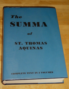 La Somme de saint Thomas d'Aquin - Vol. 1 - 1947 Benziger Bros. couverture rigide avec DJ