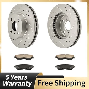 Front Drilled Brake Rotors & Ceramic Pads For Geo Prizm 1993-1997 Toyota Corolla - Picture 1 of 12