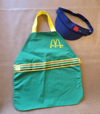 Fisher Price 1988 Fun With Food McDonalds Drive Thru Uniform Apron & Visor - Image 1 of 4