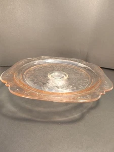Indiana Pink Depression Glass Cake Plate 3Inches Tall. One Tiny Chip on Undersid - Picture 1 of 6