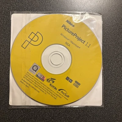 Nikon Picture Project 1.1 - Windows + MAC software - Disc Only -  BRAND NEW - Image 1 of 2
