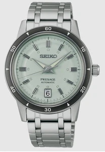 *NUEVO* Reloj para hombre Seiko Presage estilo años 60 verde acero inoxidable esfera SRPL71 - Imagen 1 de 2