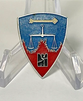 RARO Pin DUI 6850 Destacamento de Seguridad Interna Segunda Guerra Mundial Nuremberg Crímenes de Guerra Juicio Foto 1 de 4