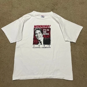 Vintage 1992 Alabama Crimson Tide National Champs “Winning! In The Genes” Tee L - Picture 1 of 6