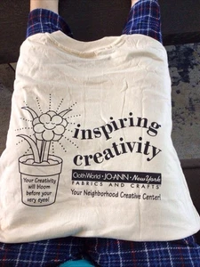Rare Vintage 90’s JoAnn Fabrics Cloth World Inspiring Creativity Tshirt Unused - Picture 1 of 11
