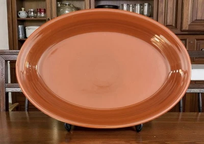 Fiestaware Fiesta Homer Laughlin Paprika HLC Oval Serving Platter USA 13.5” - Image 1 of 4