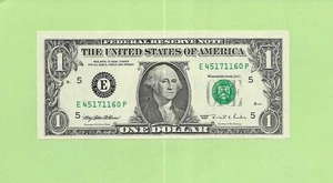 1995 ..UNCIRC $1  E 4517 1160 P  .... 1995 $1  E-P      NICE NOTE        FRN - Picture 1 of 2