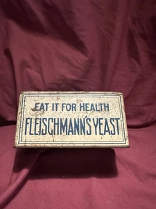 ALTE SELTENE VINTAGE FLEISCHMANN'S HEFE WERBUNG BLECH WAND "EAT IT FOR HEALTH" - Bild 1 von 6