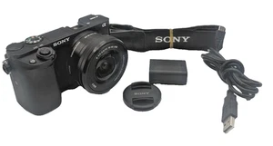 Sony Alpha A6000 SLR Camera 24.3MP Mirrorless with 16-50mm 1,787 Shutter Count - Picture 1 of 23