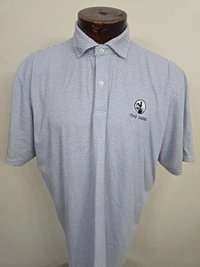 Holderness And Bourne Mens XL Blue White Checkered Short Sleeve Golf Polo Shirt - Picture 1 of 10