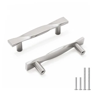 10 Pack Brushed Nickel Cabinet Pulls Silver Cabinet Pulls 3 Inch (76mm) Hole ... - Picture 1 of 6