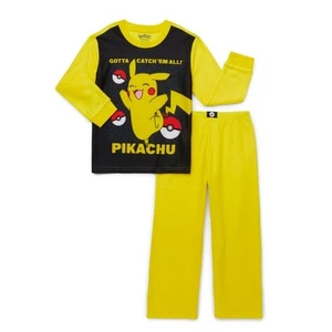 Pokemon Boys Long Sleeve Top and Pants Pajama Set, 2-Piece Medium Size 8 - Picture 1 of 5