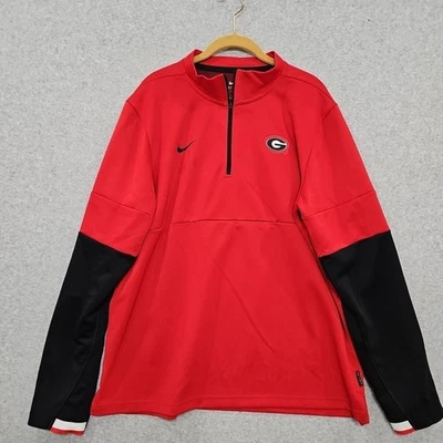 Nike Georgia Bulldogs Entrenadores 1/4 Cremallera Pullover Chaqueta L Sobre el Campo Rojo Ver Nota Foto 1 de 4