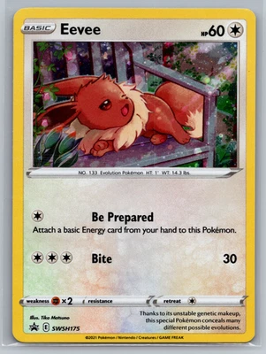 Eevee SWSH175 SWSH: Sword & Shield Promo Cards Holo Pokemon TCG - NM - Image 1 of 4