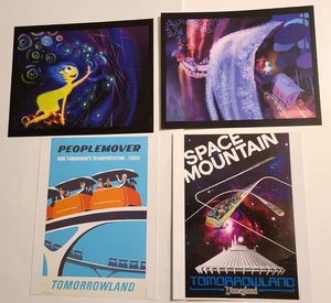 Disney Movie Rewards 8x10 Litografia Set di 4, Pixar Inside Out, Tomorrowland - Foto 1 di 7