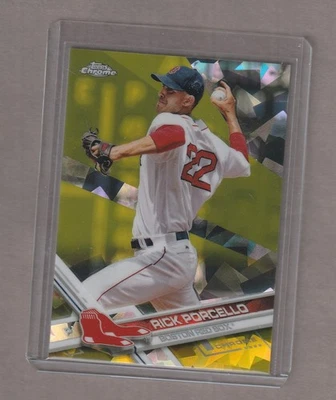 2017 Topps Chrome SAPPHIRE RICK PORCELLO GOLD REFRACTOR SSP /5 SHARP #178 - Image 1 of 2