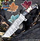 Csfif Forged Tracker Knife Twist Damascus Bone And Wood Gift
