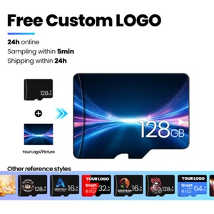 Micro TF SD Tarjeta de Memoria 128 GB Logo Personalizado Gratis 64 GB 32 G - Imagen 1 de 25