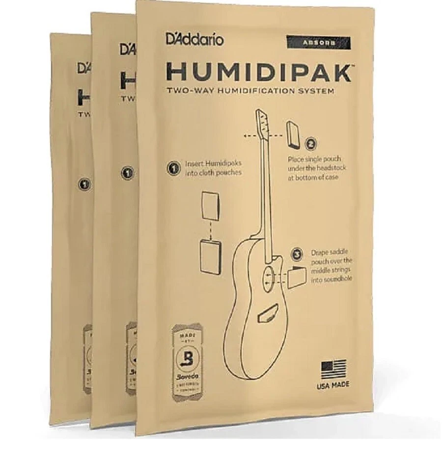 3-Pack Absorb Humidipak Replacement Packets D'Addario PW-HPAP-03