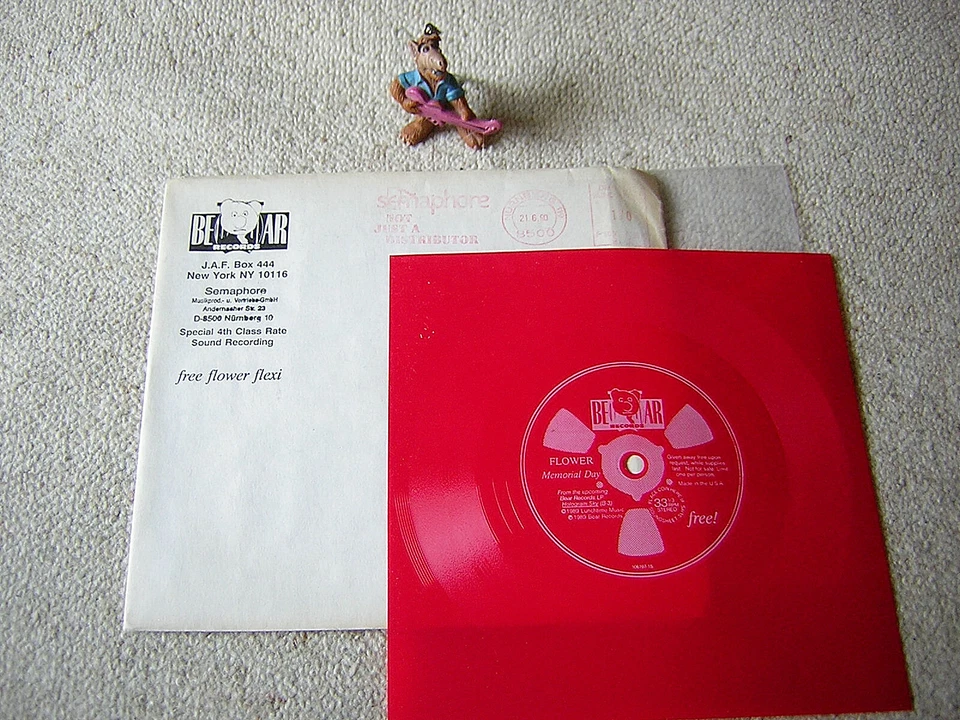 FLOWER Memorial Day 1989 US PROMO-ONLY 7" FLEXI +ENVELOPE BEAR RECORDS - Bild 1 von 1
